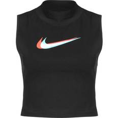 Nike 18 - Bomull - Dam Linnen Nike Sportswear Mock Neck Tank Women's - Black