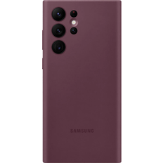 Samsung Röda Bumperskal Samsung Silicone Cover for Galaxy S22 Ultra