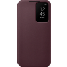 Samsung Galaxy S22 - Svarta Plånboksfodral Samsung Smart Clear View Cover for Galaxy S22