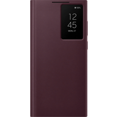 Samsung Röda Bumperskal Samsung Smart Clear View Cover for Galaxy S22 Ultra