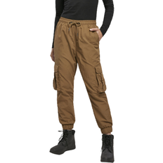 Urban Classics Ladies High Waist Crinkle Nylon Cargo Pants - Midground