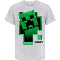 Minecraft T-shirts Barnkläder Minecraft Boy's Creeper Inside T-shirt - Grey