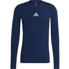 Fleece - Herr T-shirts & Linnen adidas Tech-Fit Long Sleeve T-shirt Men - Team Navy Blue