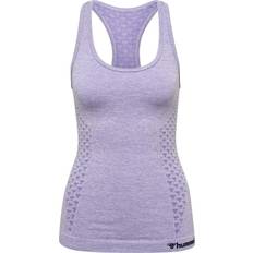 Dam - Lila - Polyamid T-shirts & Linnen Hummel CI Seamless Top Women - Lavender Melange