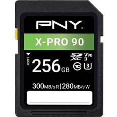 PNY 256 GB Minneskort PNY EliteX-PRO 90 SDXC Class 10 UHS-II U3 V90 300/280MB/s 256GB
