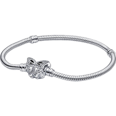 Pandora Blank Armband Pandora Moments Butterfly Clasp Snake Chain Bracelet - Silver/Transparent