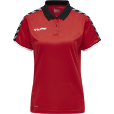 Dam - Röda Pikétröjor Hummel Authentic Functional Jersey Polo Shirt Women - True Red