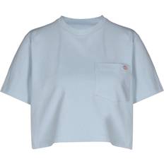Dickies Blåa - Dam T-shirts Dickies Porterdale Crop T-shirt - Fog Blue