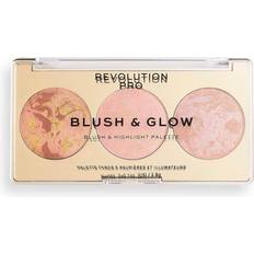 Palett Rouge Revolution Beauty Pro Blush & Glow Face Palette Peach Glow
