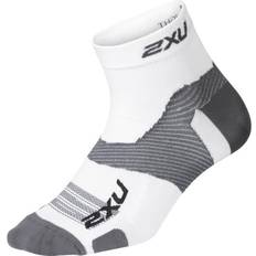 2XU Vector Ultralight 1/4 Crew Socks Men - White/Grey