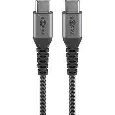 Silver - USB C-USB C - USB-kabel Kablar Goobay USB C-USB C 0.5m