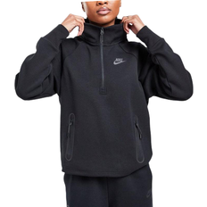 26 - Dam - Fleecetröjor & Piletröjor Nike Women's Sportswear Tech Fleece 1/4-Zip Top - Black