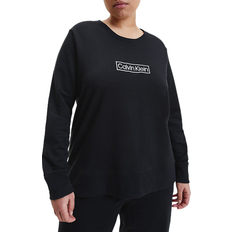 Calvin Klein Dam - Elastan/Lycra/Spandex Tröjor Calvin Klein Reimagined Heritage Plus Crewneck Sleep Sweatshirt - Black