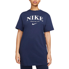 Nike Sportswear Short-Sleeve Graphic Dress - Midnight Navy/White