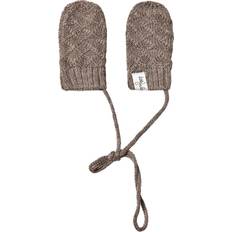 Little Jalo Baby's Knitted Mittens - Wood Brown