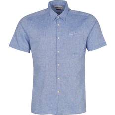 Barbour Blåa - XXL Skjortor Barbour Nelson Short Sleeve Summer Shirt - Blue
