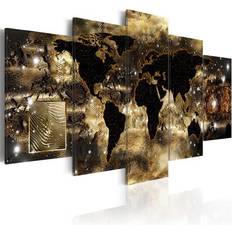Arkiio Continents Of Bronze Framed Art 100x50cm