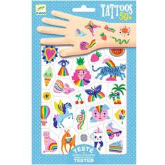 Djeco Plastleksaker Klistermärken Djeco Tattoos Rainbows