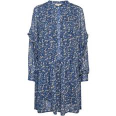 Blommiga - Korta klänningar - XXL Part Two Mila Dress - Blue Blurred Print