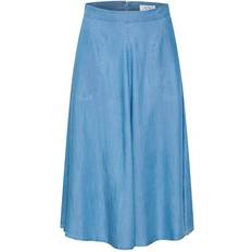 Part Two Dam - Långa klänningar Kläder Part Two Pernille Skirt - Light Blue Denim