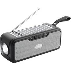 Högtalare med fm radio InnovaGoods Wireless Speaker with Solar Charging and LED Torch