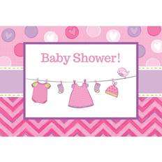 Amscan Baby Shower It's a Baby Girl Inbjudningskort