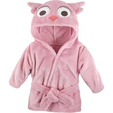 1-3M Morgonrockar Hudson Baby Animal Face Hooded Bathrobe - Pink Owl