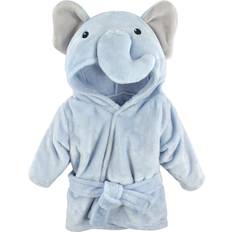 1-3M Morgonrockar Hudson Baby Animal Face Hooded Bathrobe - Blue Elephant