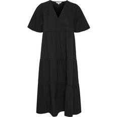 Bomull - Dam - Enfärgade - Knälånga klänningar Part Two Pam Dress - Black