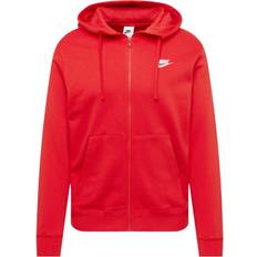 Nike Herr - Röda Överdelar Nike Sportswear Club Fleece Full-Zip Hoodie - University Red/University Red/White