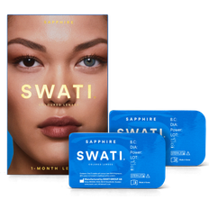 Färgade linser Kontaktlinser Swati 1-Month Lenses Sapphire 1-pack