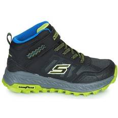Skechers Gråa - Snören Sneakers Skechers Boys Fuse Tread Trekor Leather Walking Boots - Black/Lime