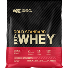 Isolat - Jordgubbar Proteinpulver Optimum Nutrition 100% Whey Gold Delicious Strawberry 4.54kg
