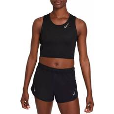 Nike Dri Fit Race Cropped Running Tank Top Women - Black