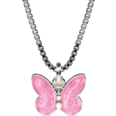 Pia & Per Butterfly Necklaces - Silver/Pink