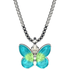 Pia & Per Butterfly Necklaces - Silver/Turquoise/Green
