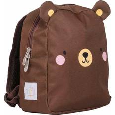 A Little Lovely Company Little Backpack Bear - Brown