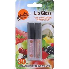 SPF Läpprodukter Malibu Lipgloss SPF30 Coconut & Strawberry 2-pack
