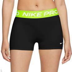 Nike Pro 365 3" Shorts Women - Black/Volt/White