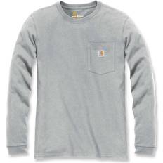 Carhartt Dam T-shirts & Linnen Carhartt W's Wk126 Workw Pocket L/S T-Shirt Heather