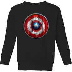 Korta ärmar Sweatshirts Marvel Kid's Captain America Wooden Shield Sweatshirt