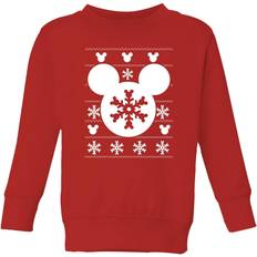 Jultröjor Barnkläder Disney Kid's Snowflake Silhouette Christmas Jumper - Red