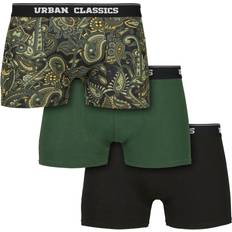 Urban Classics Herr Underkläder Urban Classics Boxer Shorts 3-pack - Dark Green/Paisley/Black