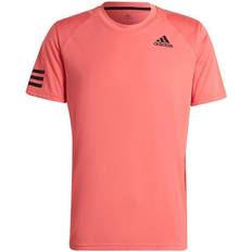 Herr - Polyester - Rosa T-shirts adidas Club Tennis 3-Stripes T-shirt Men - Semi Turbo/Black