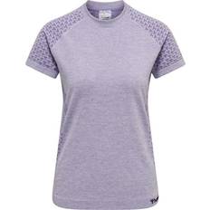 Lila - Polyamid T-shirts Hummel CI Seamless T Shirt - Lavender Melange
