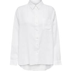 Dam - Långa ärmar - Oxfordskjortor Only Solid Mixture Shirt - White