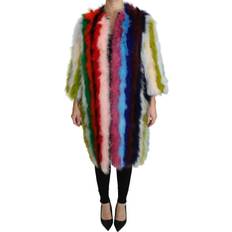 Dolce & Gabbana Women's Turkey Feather Cape Fur Coat - Multicolor