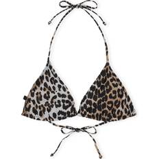 Dam - XXS Bikinis Ganni Leopard Print Bikini Top - Brown