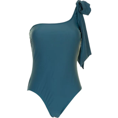 Missya Baddräkter Missya Capri One Shoulder Swimsuit Darkgreen