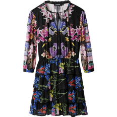 Blommiga - Dam - Korta klänningar - Svarta Desigual Vest_Lyon Casual Dress